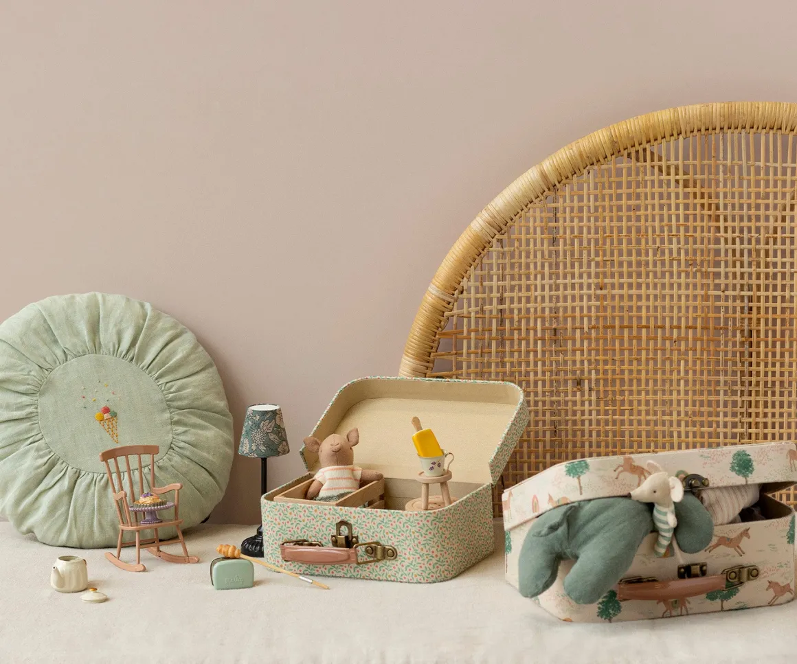 Maileg Pude, Rund, Small - Mint Hot